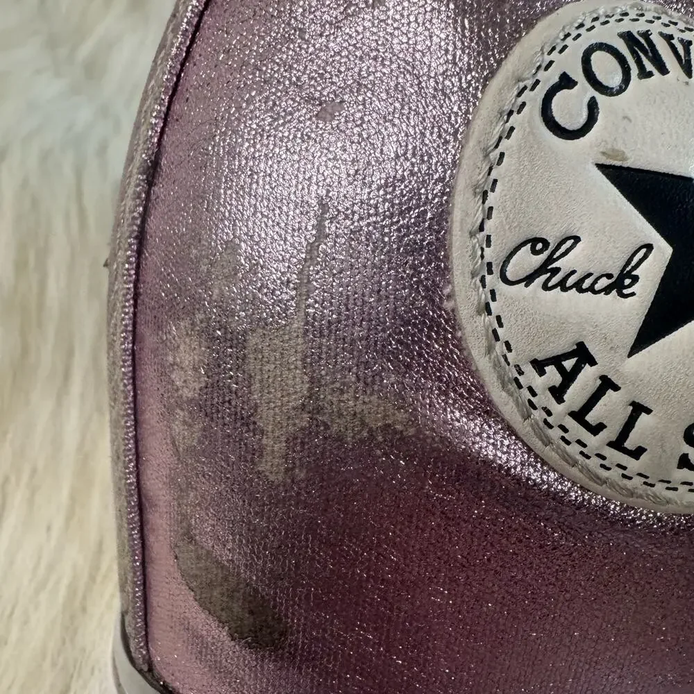 Converse Womens CTAS Lux Mid Wedge Sneakers Shoes Pink 556779C Textile 6.5